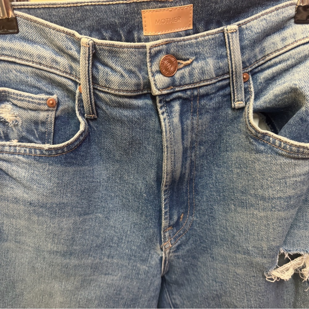 Mother Blue Distressed woman Jeans
